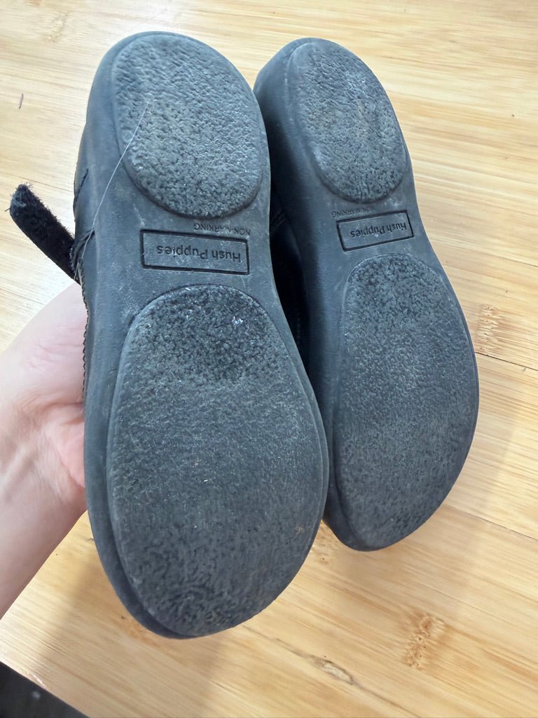 Hush Puppies Mary Janes – 1M | Black Memory Foam Velcro | Play - Nest and Sprout-Consignment