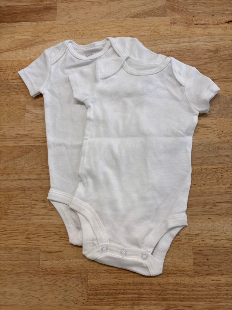 Carter’s White Bodysuit – 3 Months SOLD INDIVIDAULLY - Nest and Sprout - Consignment