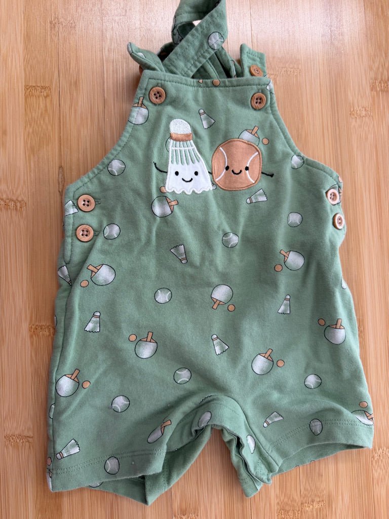 Pekkle Tennis Short Romper – 12M | Green