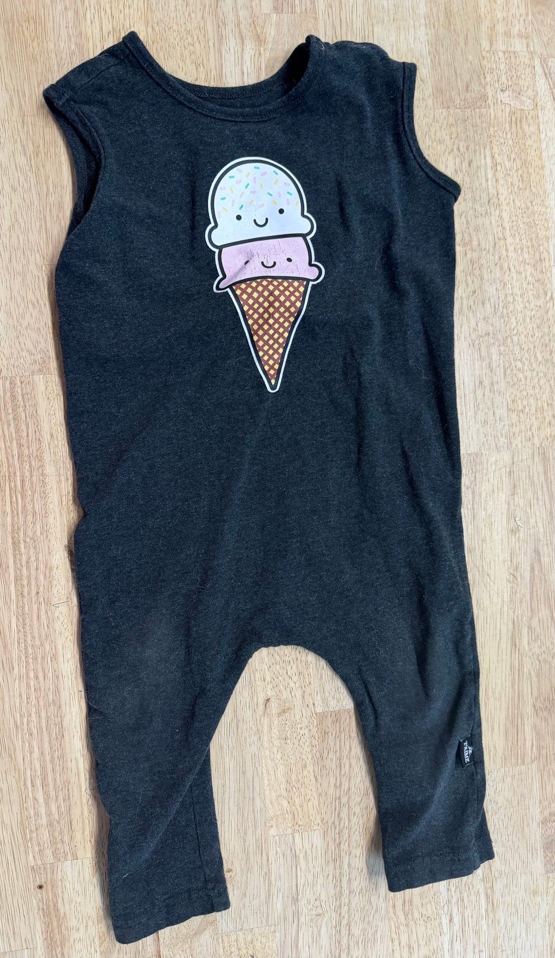 Whistle and Flute Ice Cream Charcoal Romper – 1–2Y | Play