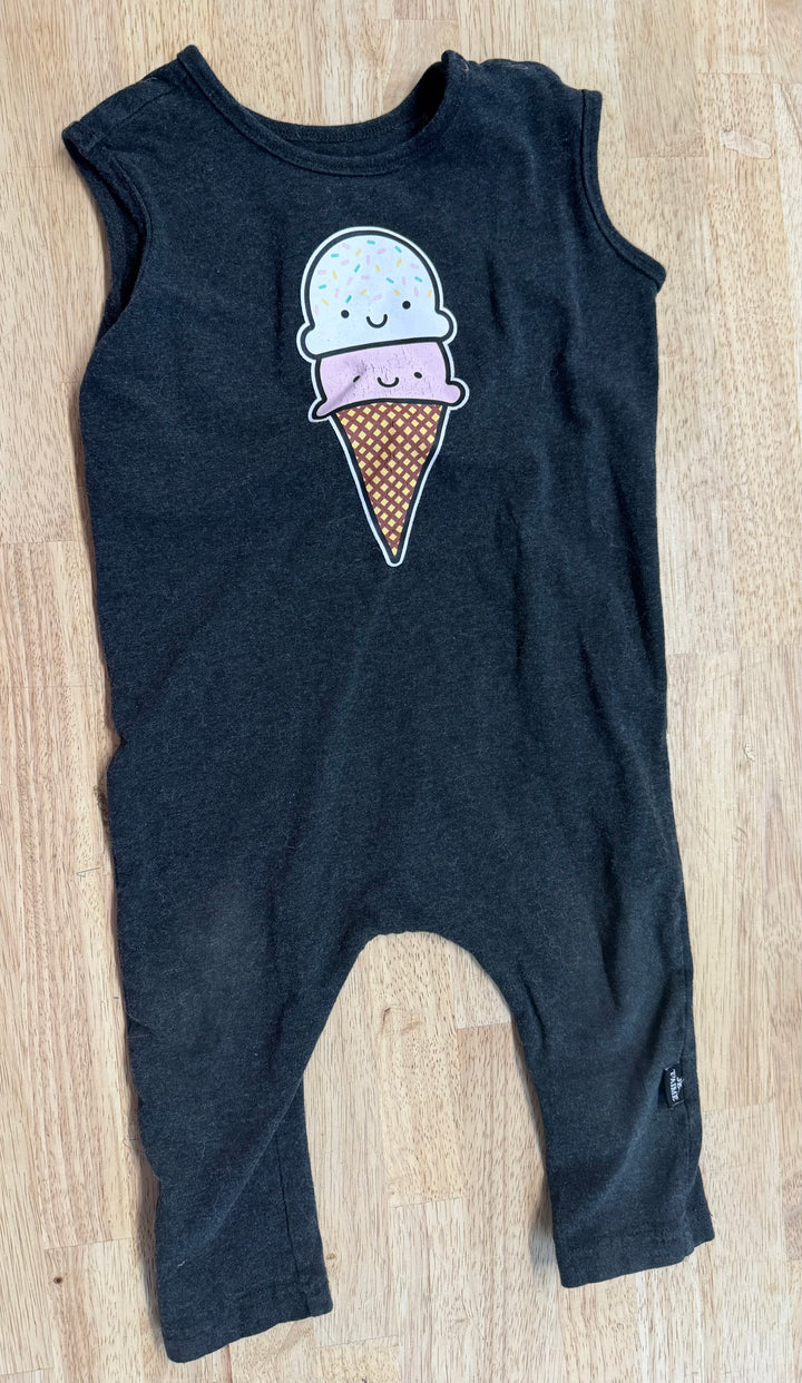 Whistle and Flute Ice Cream Charcoal Romper – 1–2Y | Play