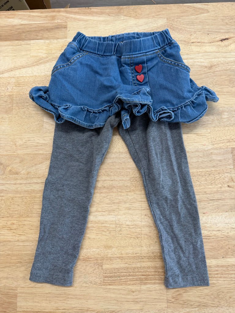 Coco Rita Denim Skirt with Leggings – 100 | Light Imperfect Stain Noted - Nest and Sprout - Consignment
