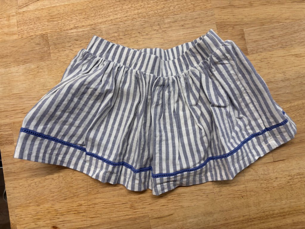 Carter’s Skirt – Size 12M Blue & White Stripe - Nest and Sprout - Consignment