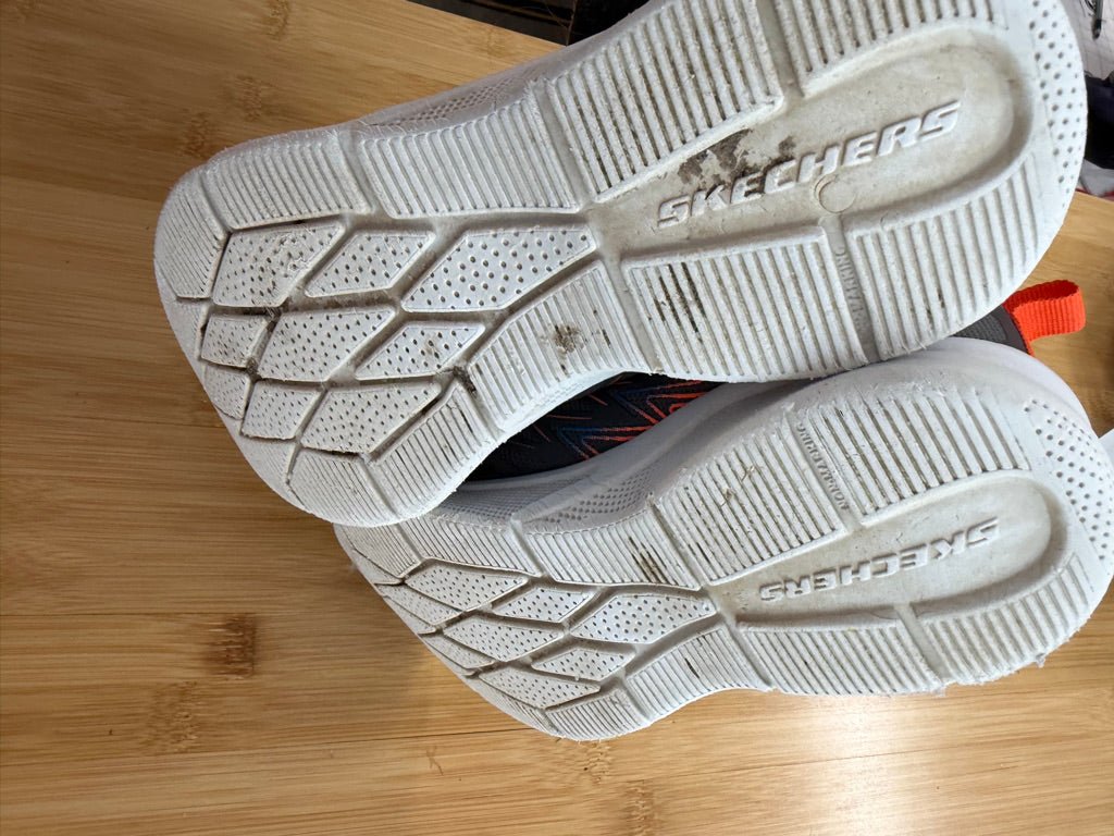 Skechers Runners – Youth 4 | Navy & Blue Orange Accents - Nest and Sprout-Consignment