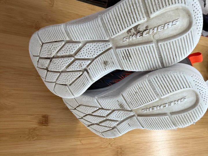 Skechers Runners – Youth 4 | Navy & Blue Orange Accents - Nest and Sprout-Consignment