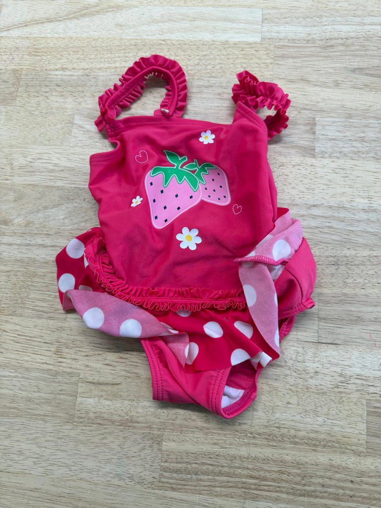 The Children's Place Skirted One - Piece – 12–18M | Strawberry - Nest and Sprout - Consignment