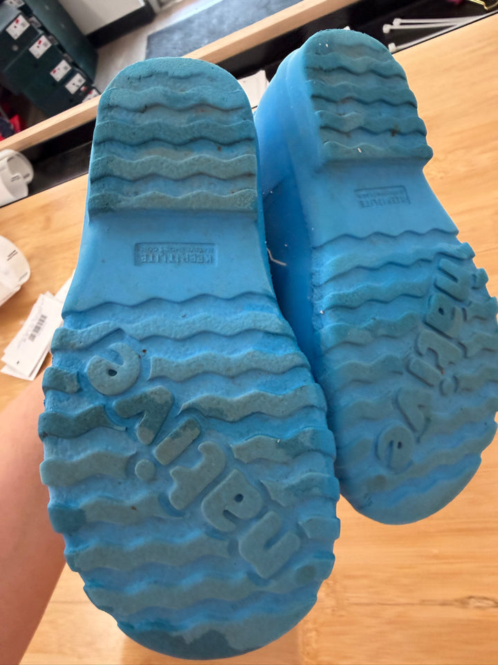 Native Jimmy Rain Boots – C8 (EU 24) | Light Grey & Blue No Insulation