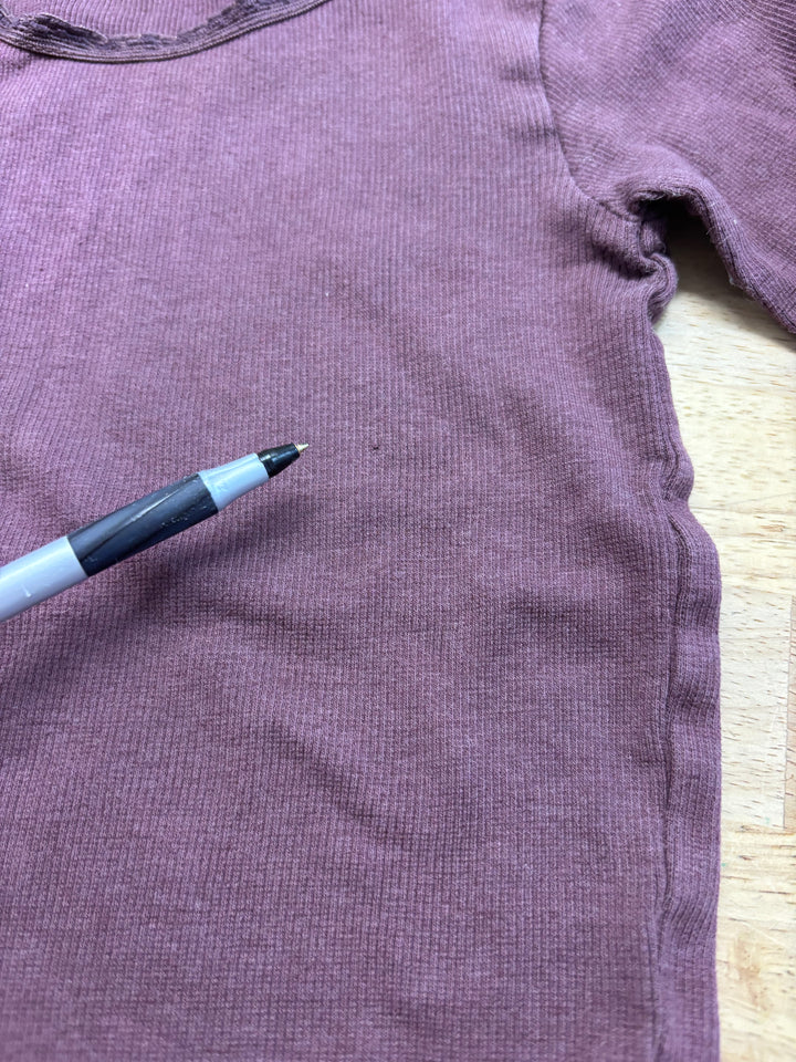 Wheat Ribbed Top Purple 6Y (Play)