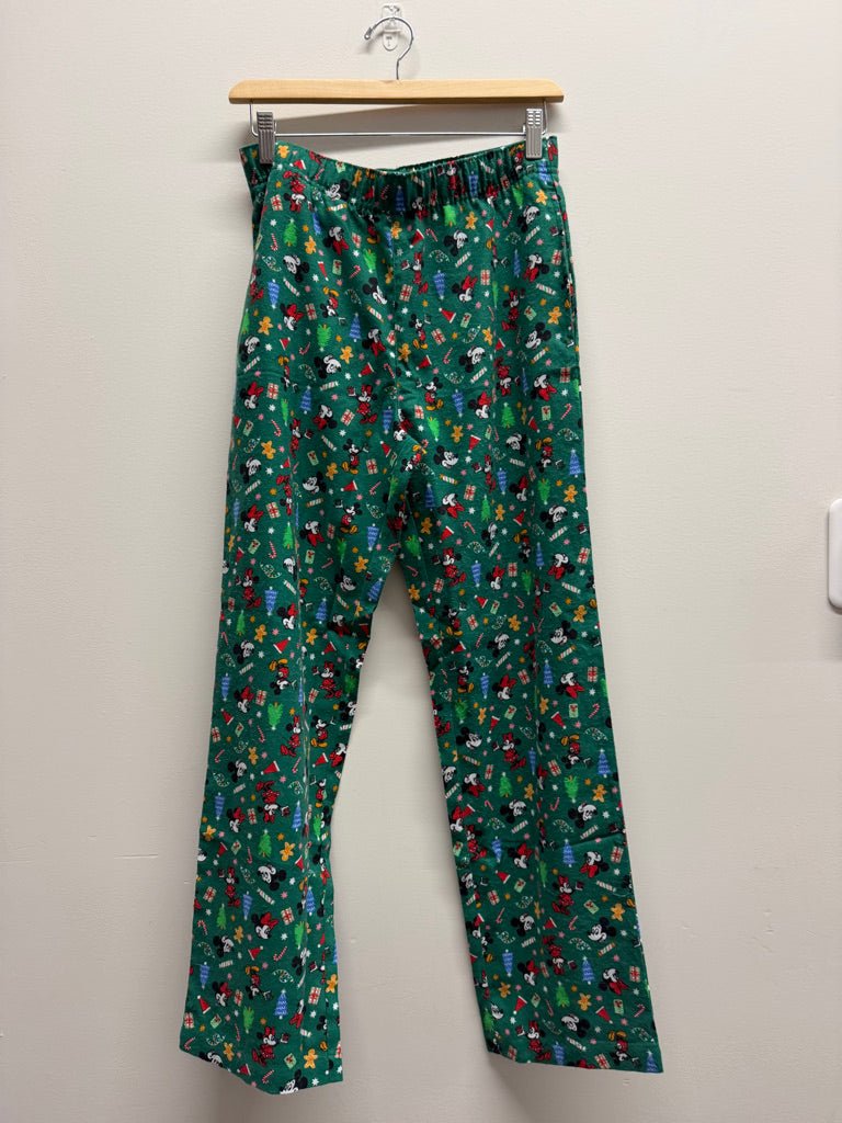 Old Navy Disney Christmas PJ Pants – XL (14–16) | Green Mickey & Minnie | Holiday - Nest and Sprout-Consignment