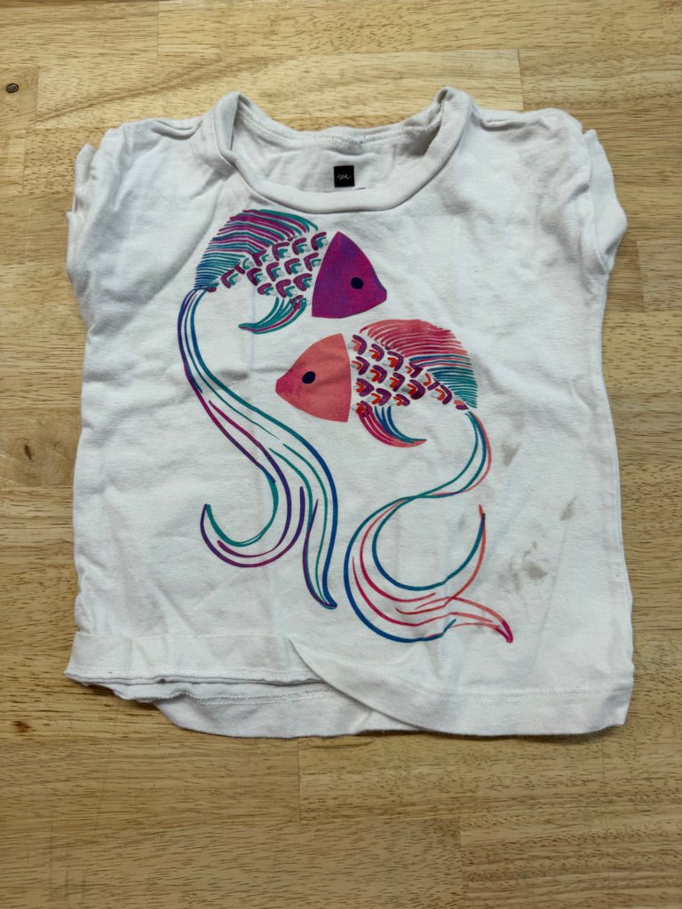 Tea Collection White Fish Print Shirt – 18–24M | Play - Nest and Sprout-Consignment