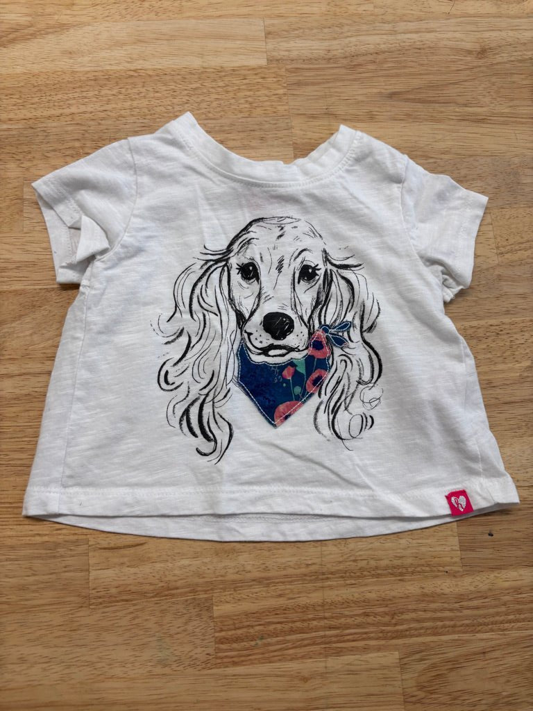 Hatley 12 - 18M Dog Shirt white - Nest and Sprout - Consignment
