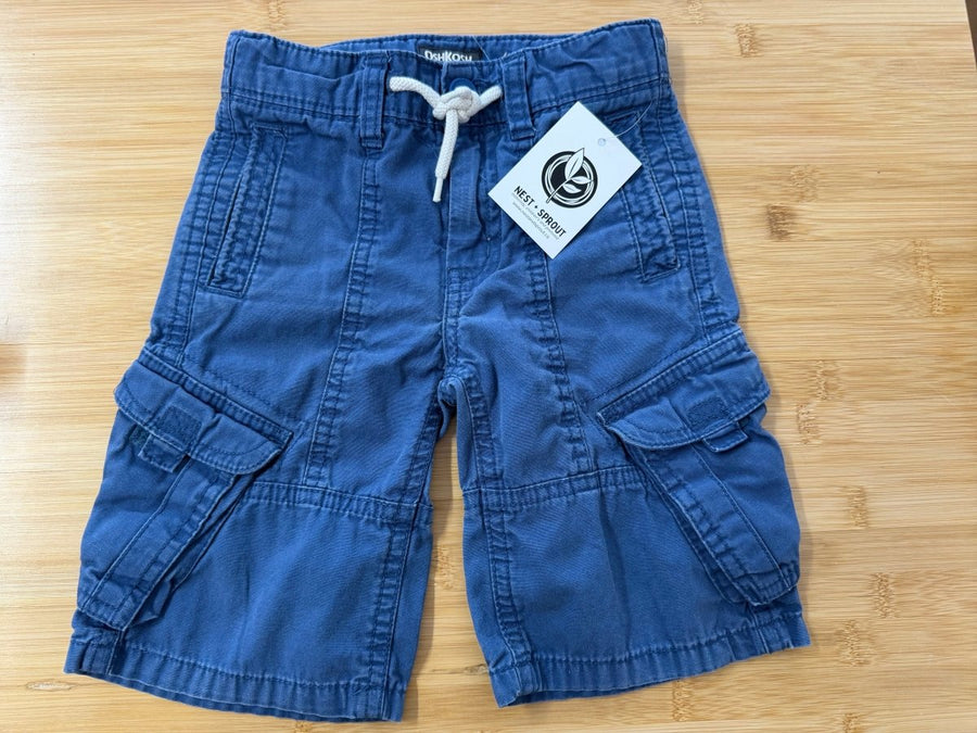 OshKosh Cargo Shorts – 4 | Blue Boy Fit - Nest and Sprout-Consignment