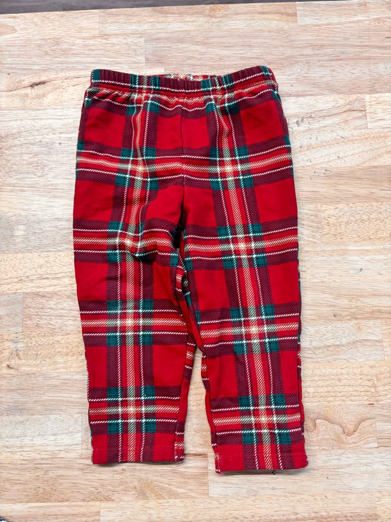 Carter’s 12 Month Christmas Plaid Leggings - Nest and Sprout-Consignment