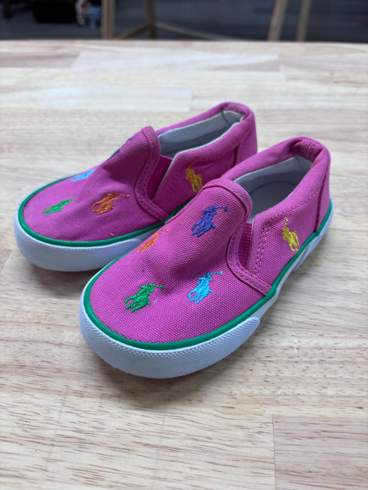 Ralph Lauren Canvas Sneakers, Pink Size 6