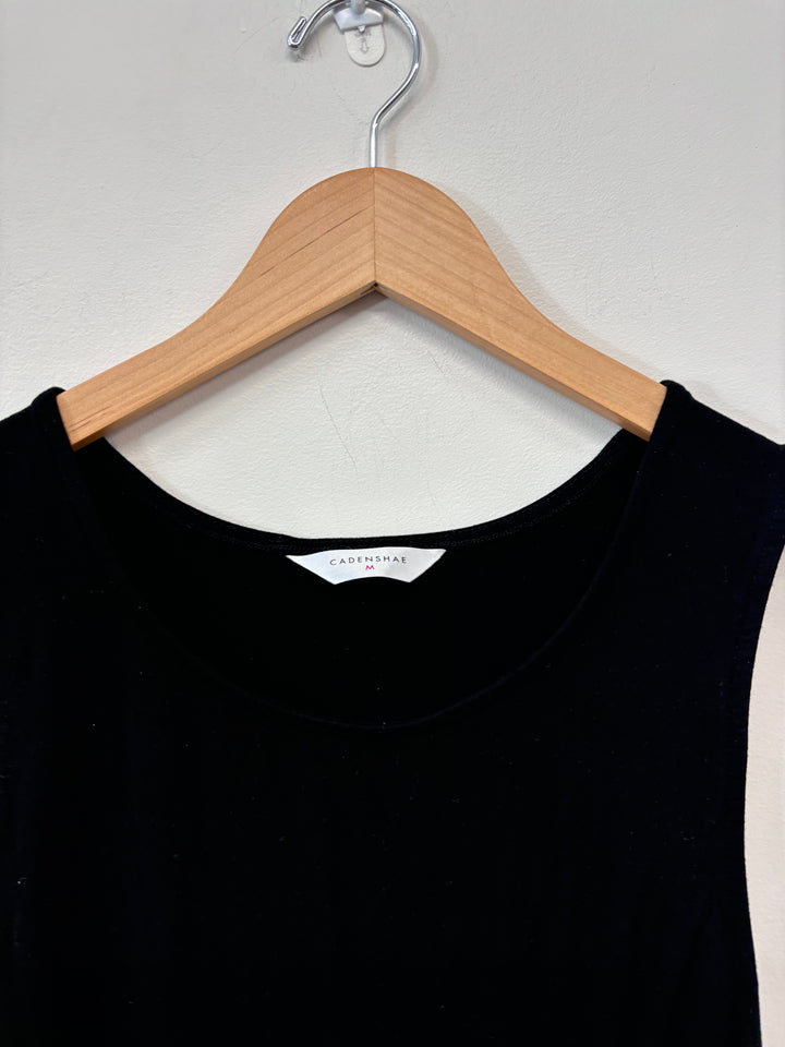 Cadenshae Medium, Black Maternity Tank Top