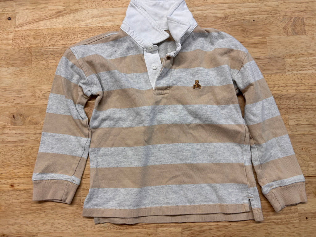 Gap Shirt – 5Y Beige & Grey Collared