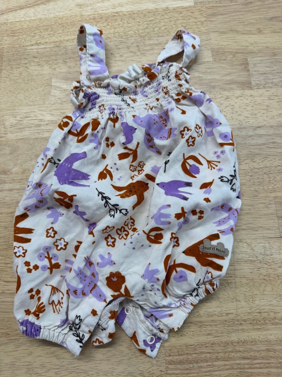 Souris Mini Tencel Bird Romper – 0-3 Months - Nest and Sprout-Consignment