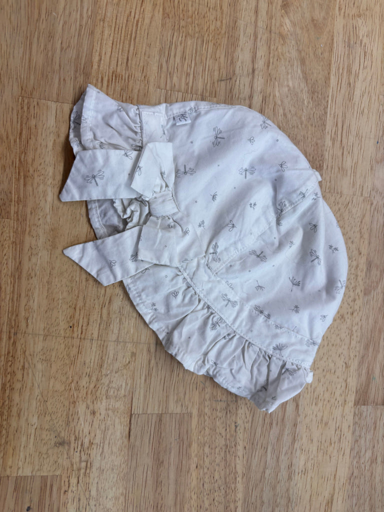 Sun Hat – Size M (Up to 12M, White Dragonflies)