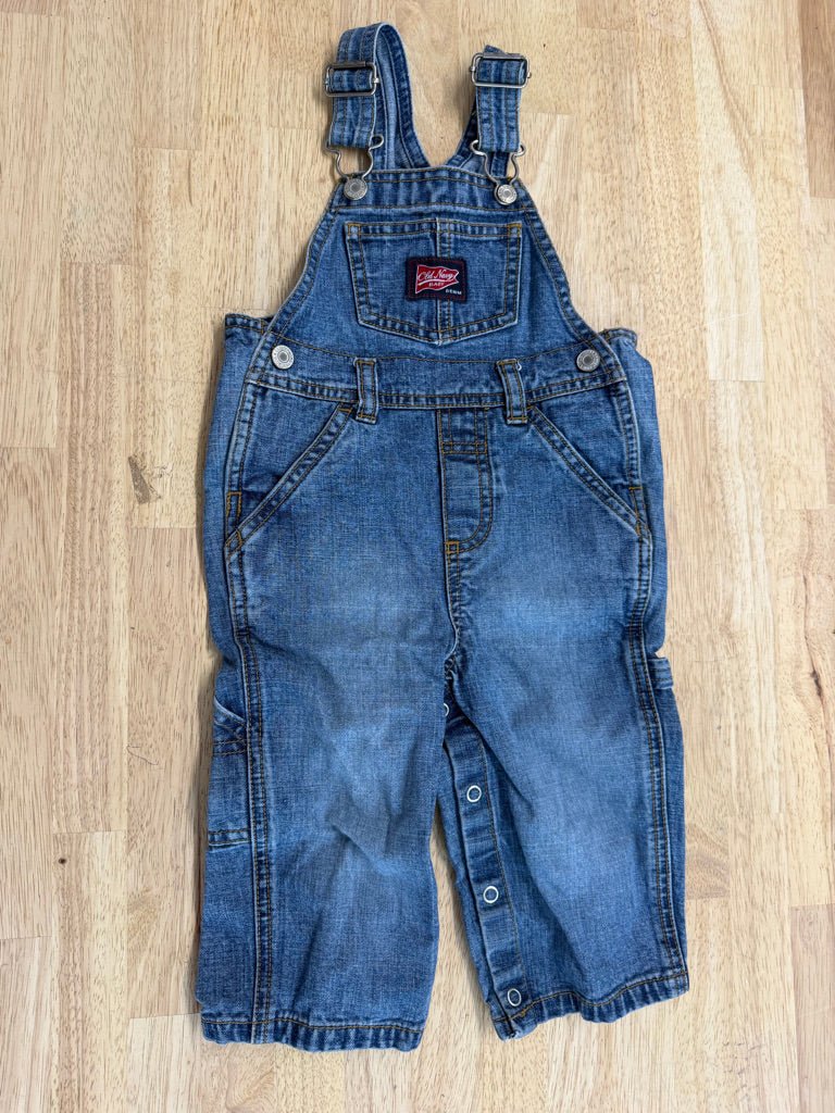 Old Navy Denim Overalls – One Size | Medium Wash Vintage 2005 Excellent - Nest and Sprout-Consignment
