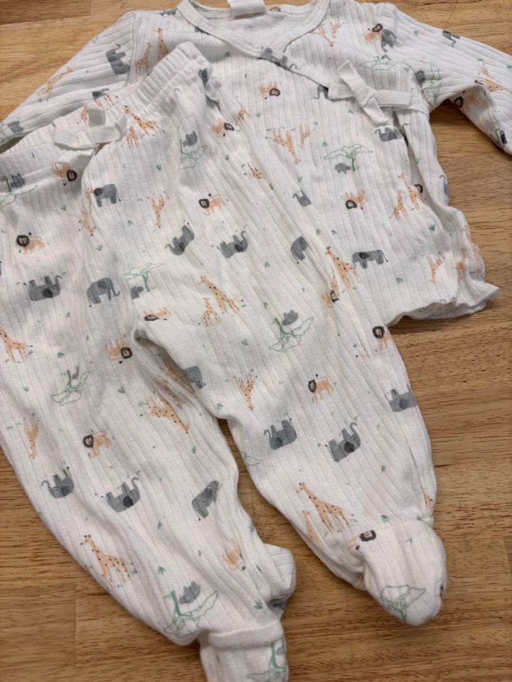 Blueberry Organics Ribbed Set – Size 6–9M