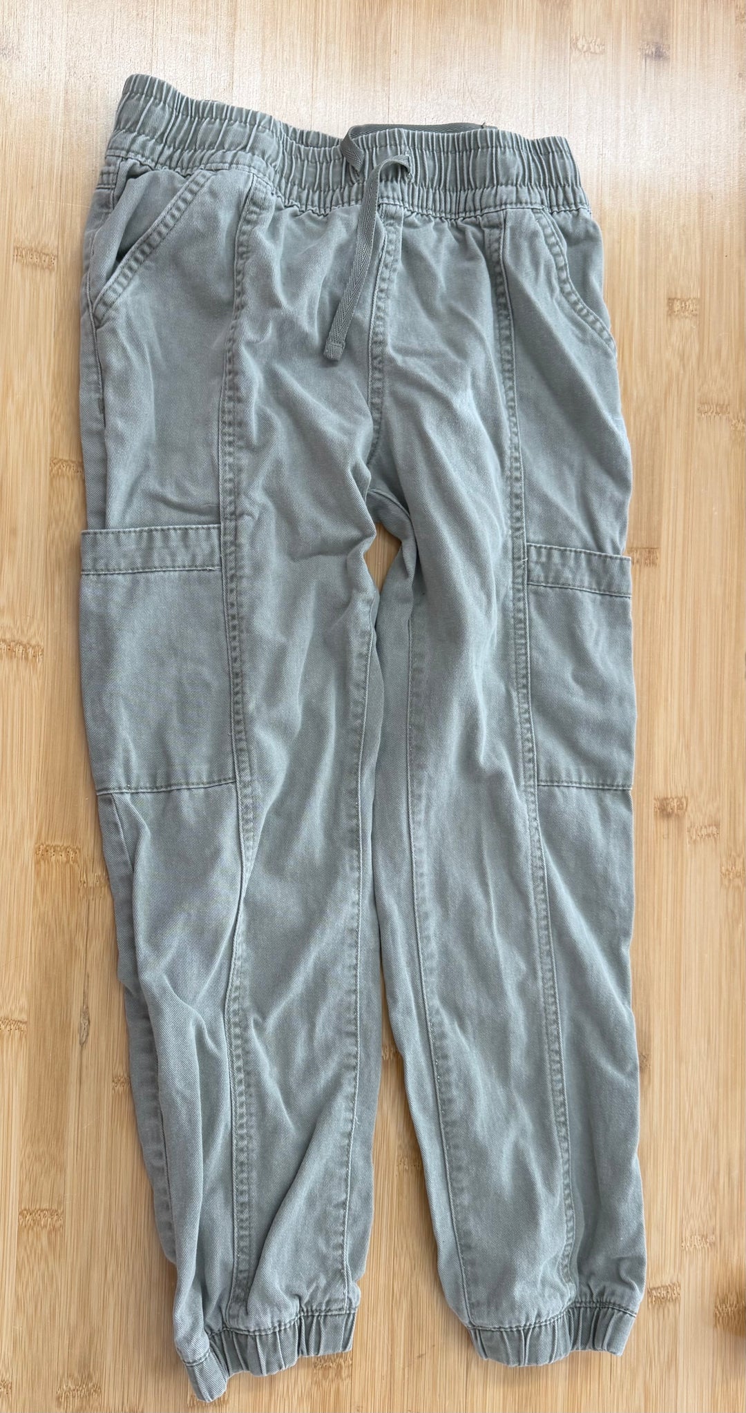 OshKosh Canvas Pants – 8 | Light Green | Elastic Ankles