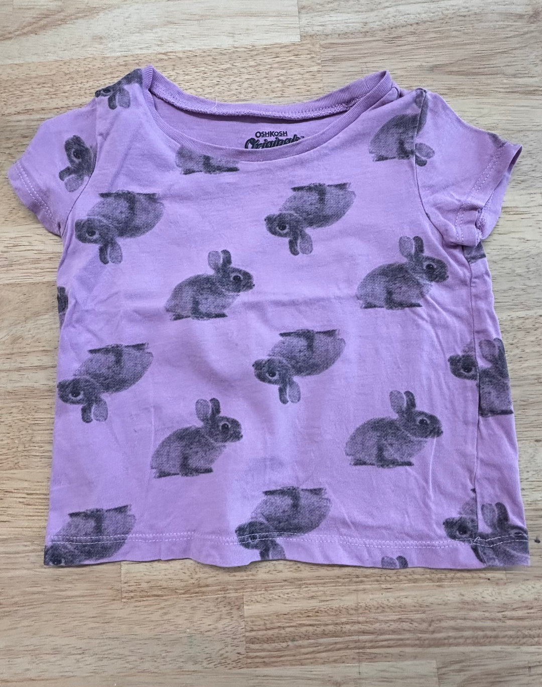 OshKosh 24M Shirt - Purple Bunny Print