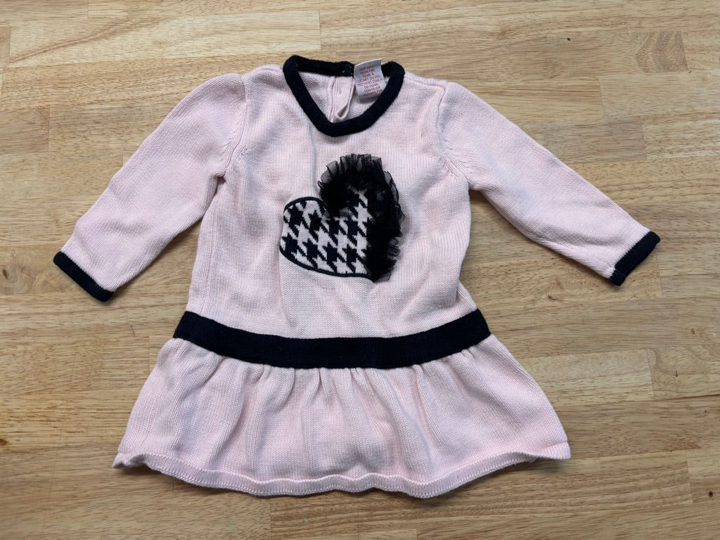 Piper & Pose Knit Dress – 6–9M Pink - Nest and Sprout - Consignment