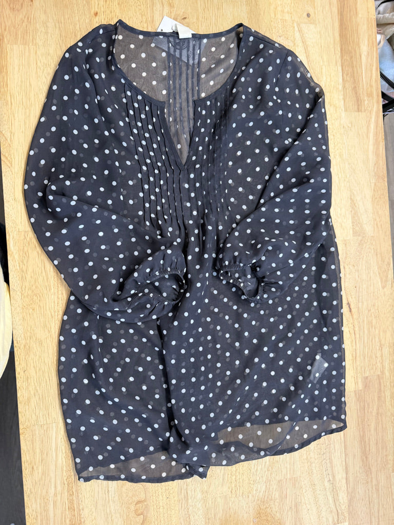 Old Navy Maternity Sheer Overtop – Small | Light Grey | Polka Dot