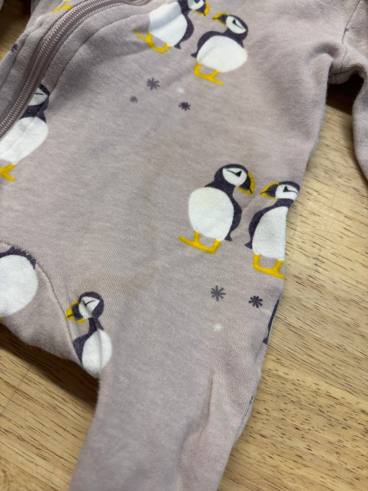 ZippyJamz Sleeper – Puffins – Newborn (Imperfect)