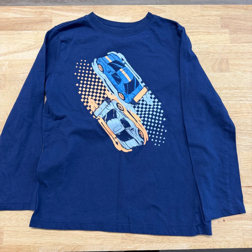 Carter's Racing Car Long Sleeve Shirt – L (10/12) | Navy - Nest and Sprout-Consignment