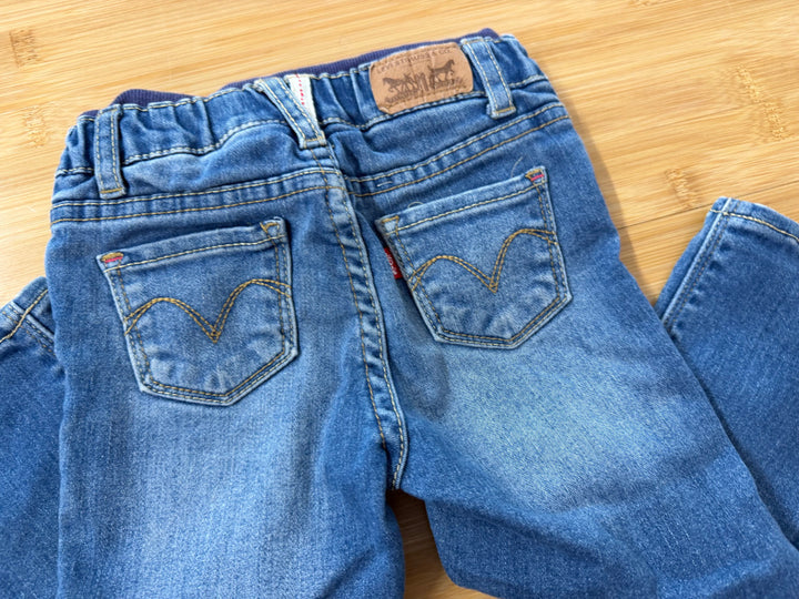 Levi's Embroidered Heart Jeans – 24M | Light-Medium Wash Elastic Waist