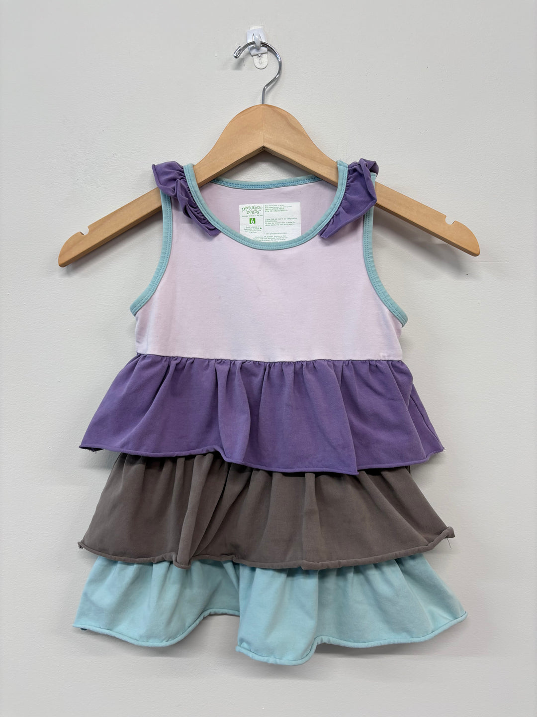 Peekaboo Beans Size 6 Ruffle Tank Top