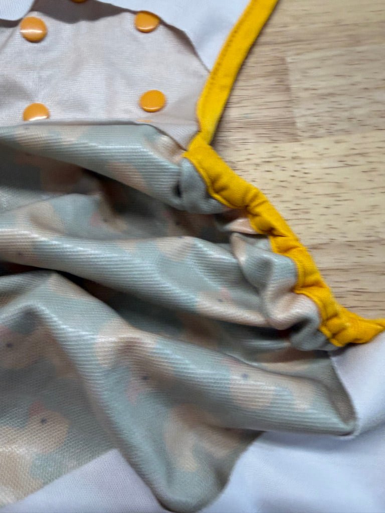 Blueberry Capri Diaper Cover – One Size | Duck Print Double Gusset - Nest and Sprout - Consignment