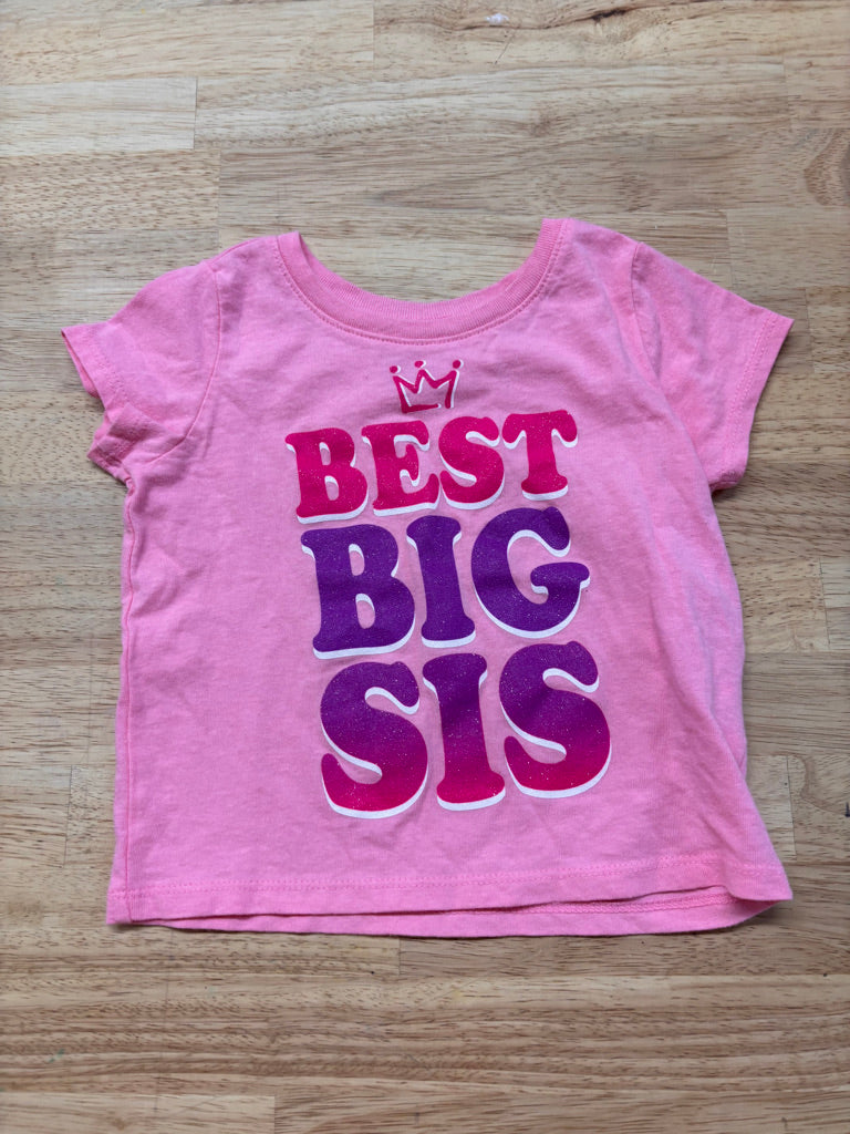 Children’s Place 12–18M Shirt – “Best Big Sis”