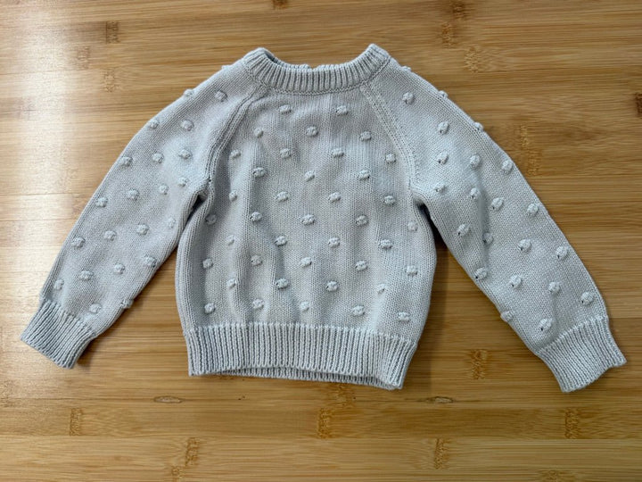 Jamie Kay Bubble Knit Sweater – 3–6M | Light Mint/Grey - Nest and Sprout-Consignment