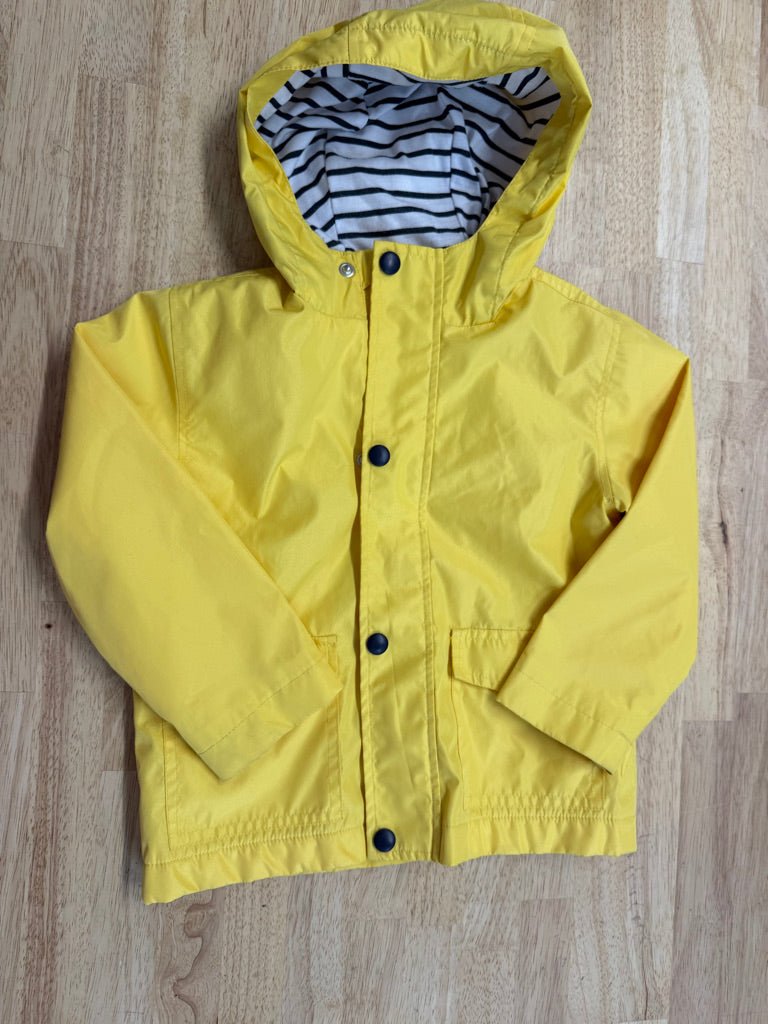 Joe Fresh Yellow Lightweight Fleece-Lined Rain Jacket – 3 - Nest and Sprout-Consignment