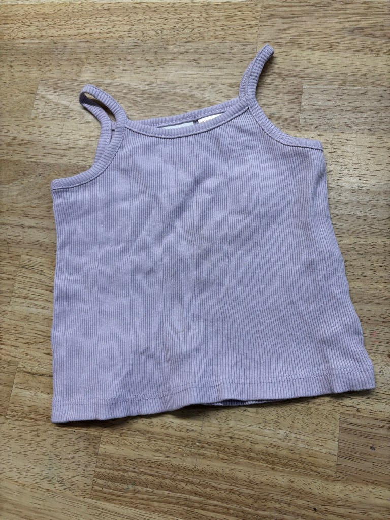 Zara Ribbed Tank Top Light Purple | Size 6–9M