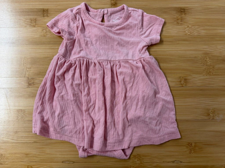 Purely Soft Bodysuit Dress – 3M | Pink Short Sleeve - Nest and Sprout-Consignment