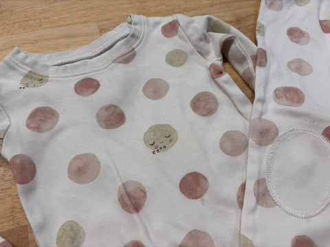 Pehr Cream Two-Piece PJ Set 12-18M imperfect