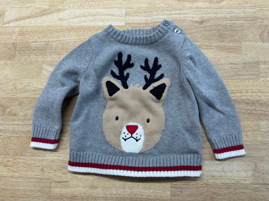 Joe Fresh Reindeer Knit Sweater | Size 12–18M