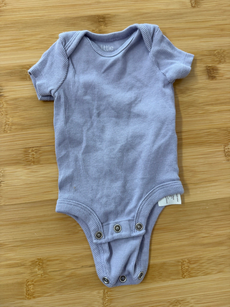 Little Planet by Carter's Bodysuit – Newborn | Purple Ribbed Short Sleeve
