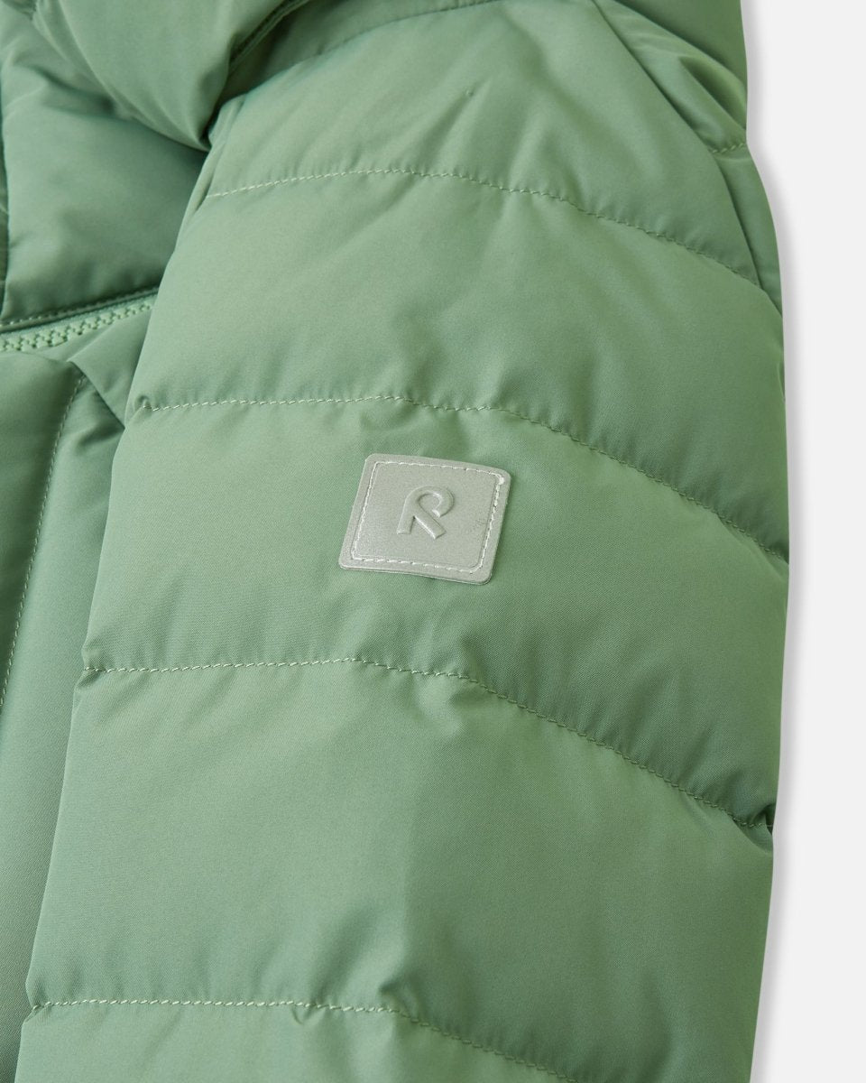 Reima Kupponen Down Jacket – Green Clay | Toddler Winter Coat FINAL SALE - Nest and Sprout - Reima