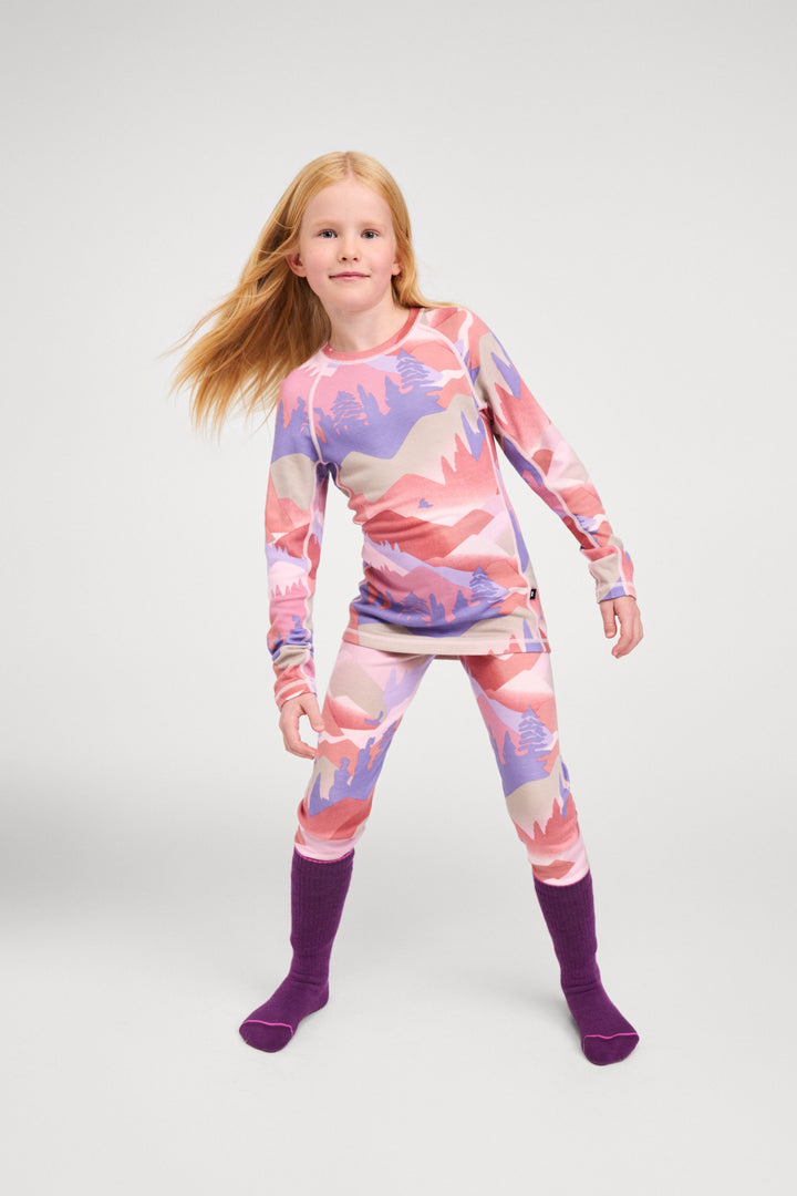 Reima Youth Wool Base Layer Set – Taitoa – Grey Pink 5Y to 14Y