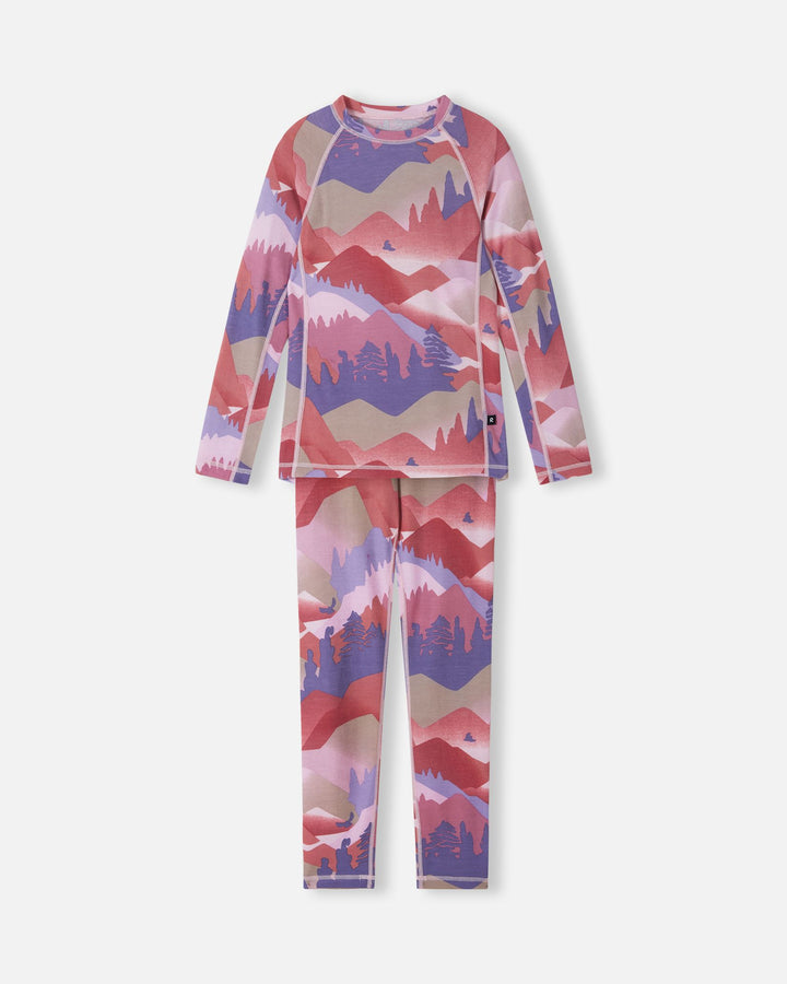 Reima Youth Wool Base Layer Set – Taitoa – Grey Pink 5Y to 14Y