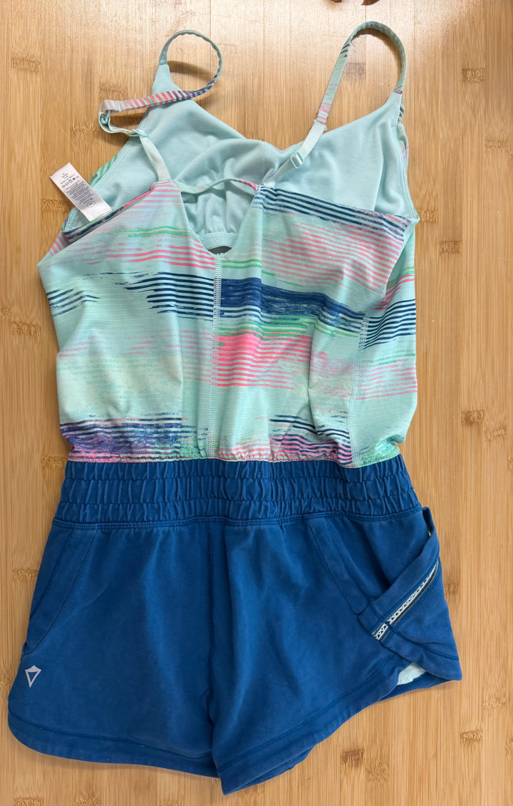 Ivivva Romper with Built-In Bra – 10 | Blue Shorts Print Bodice