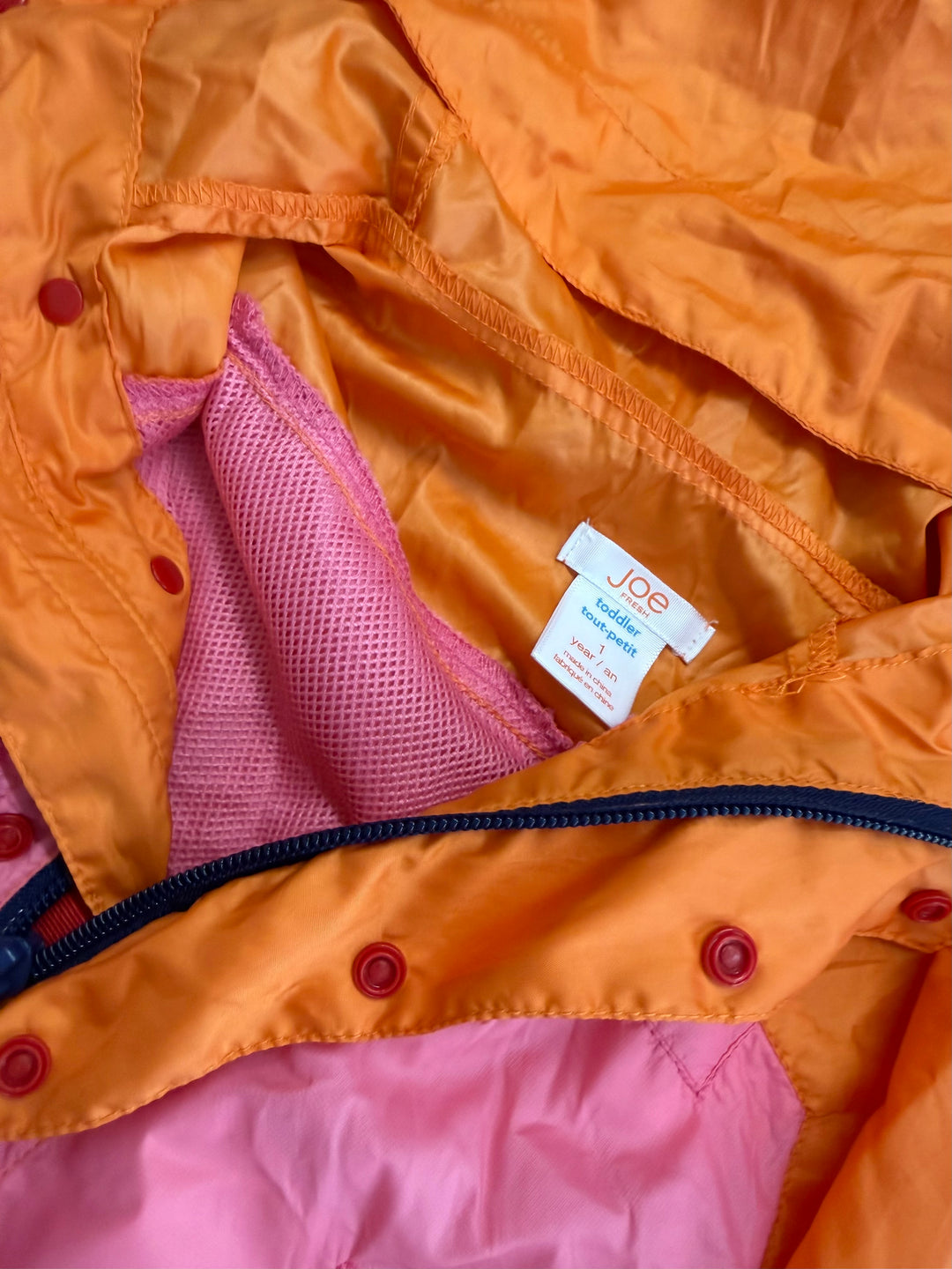 Joe Fresh Lightweight Windbreaker – 1 Year | Pink and Orange