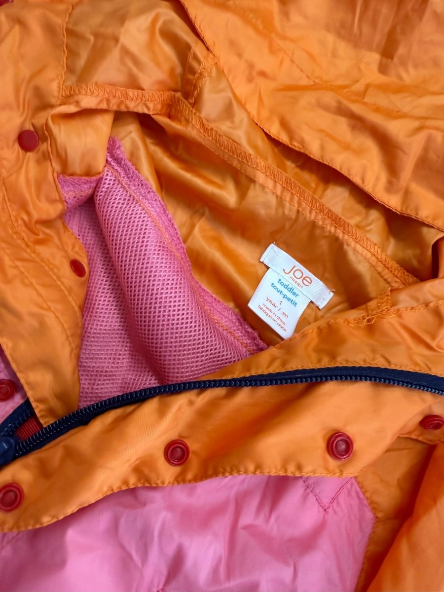 Joe Fresh Lightweight Windbreaker – 1 Year | Pink and Orange - Nest and Sprout-Consignment