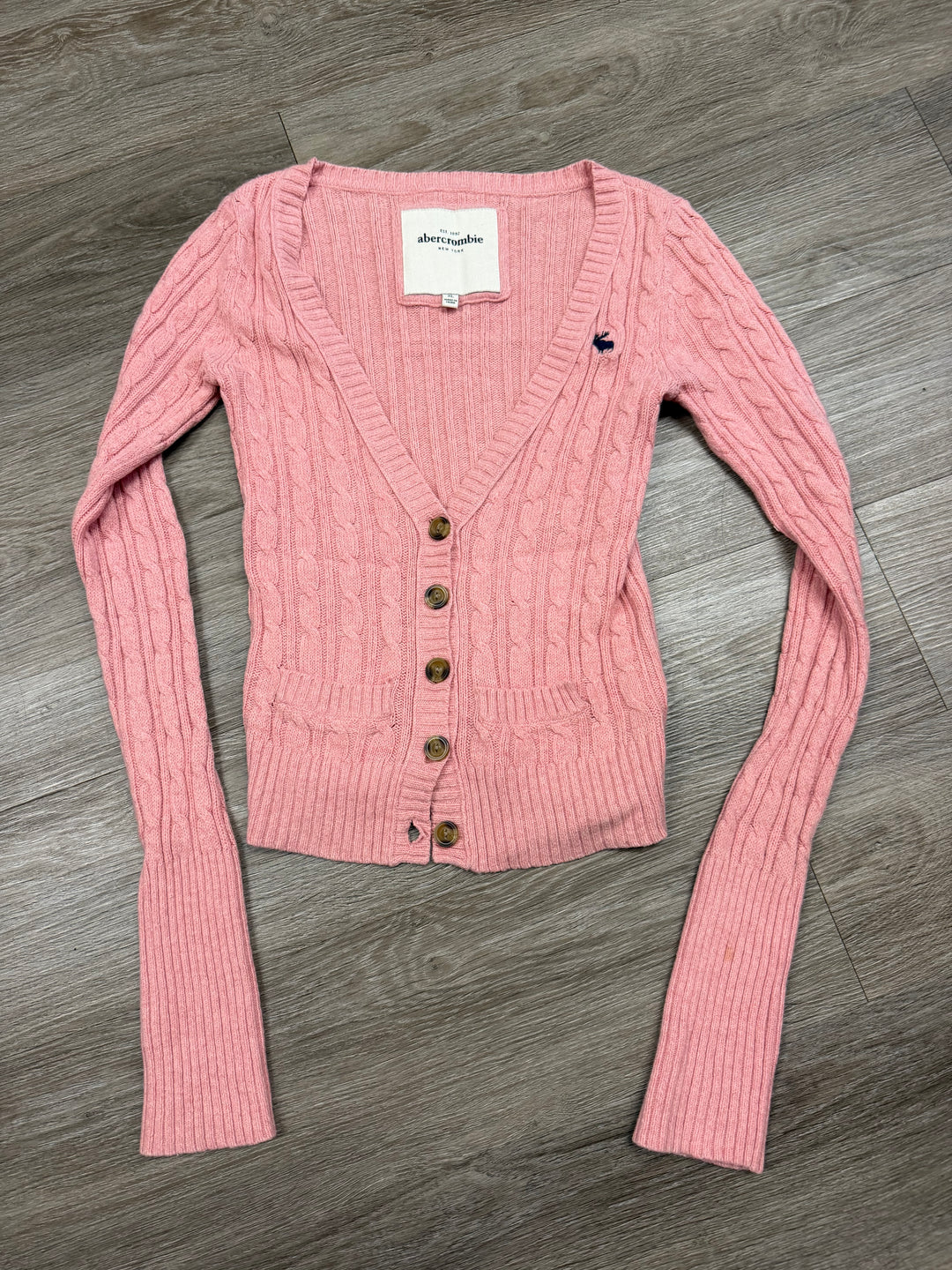 Abercrombie Kids Rabbit Hair Blend Cardigan – XL | Pink