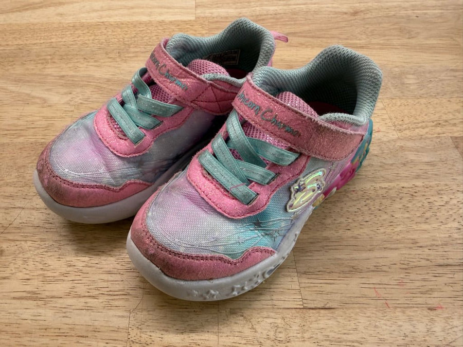 Skechers Twinkle Toes Sneakers – Size 9 | Pink Velcro - Nest and Sprout - Consignment