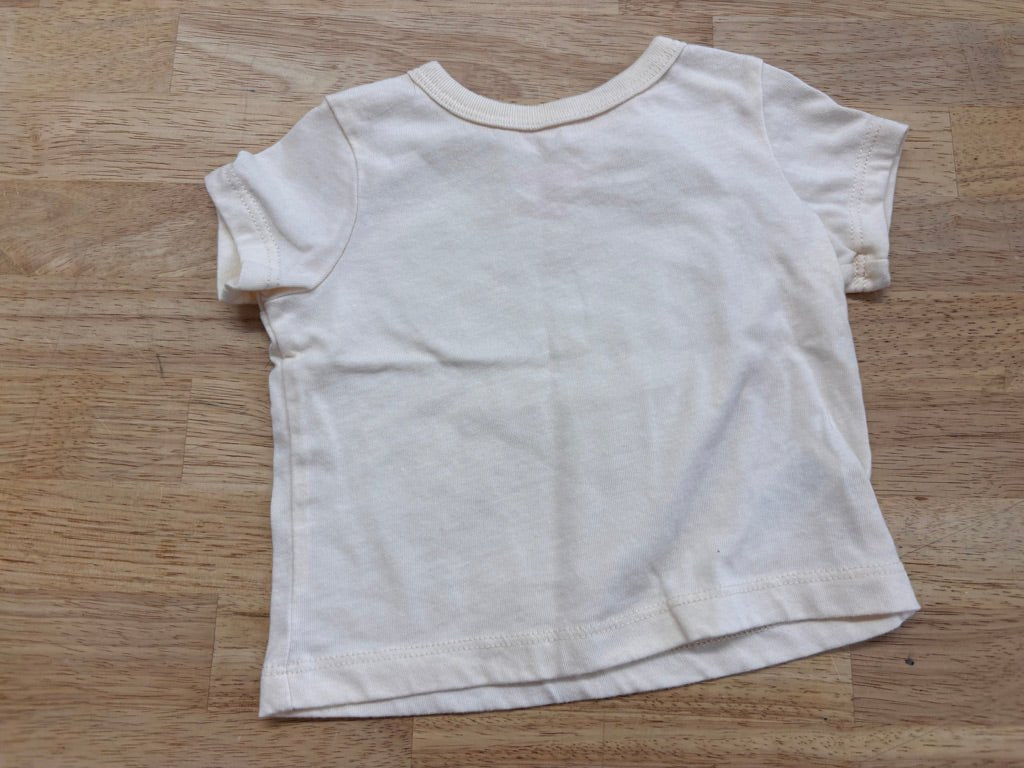 Joe Fresh Cream Short Sleeve Top – 0 - 3M - Nest and Sprout - Consignment